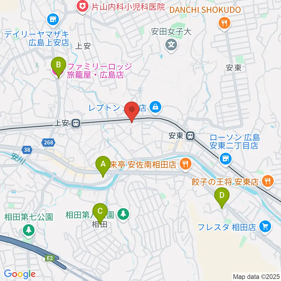 フォレスト楽器広島店周辺のホテル一覧地図