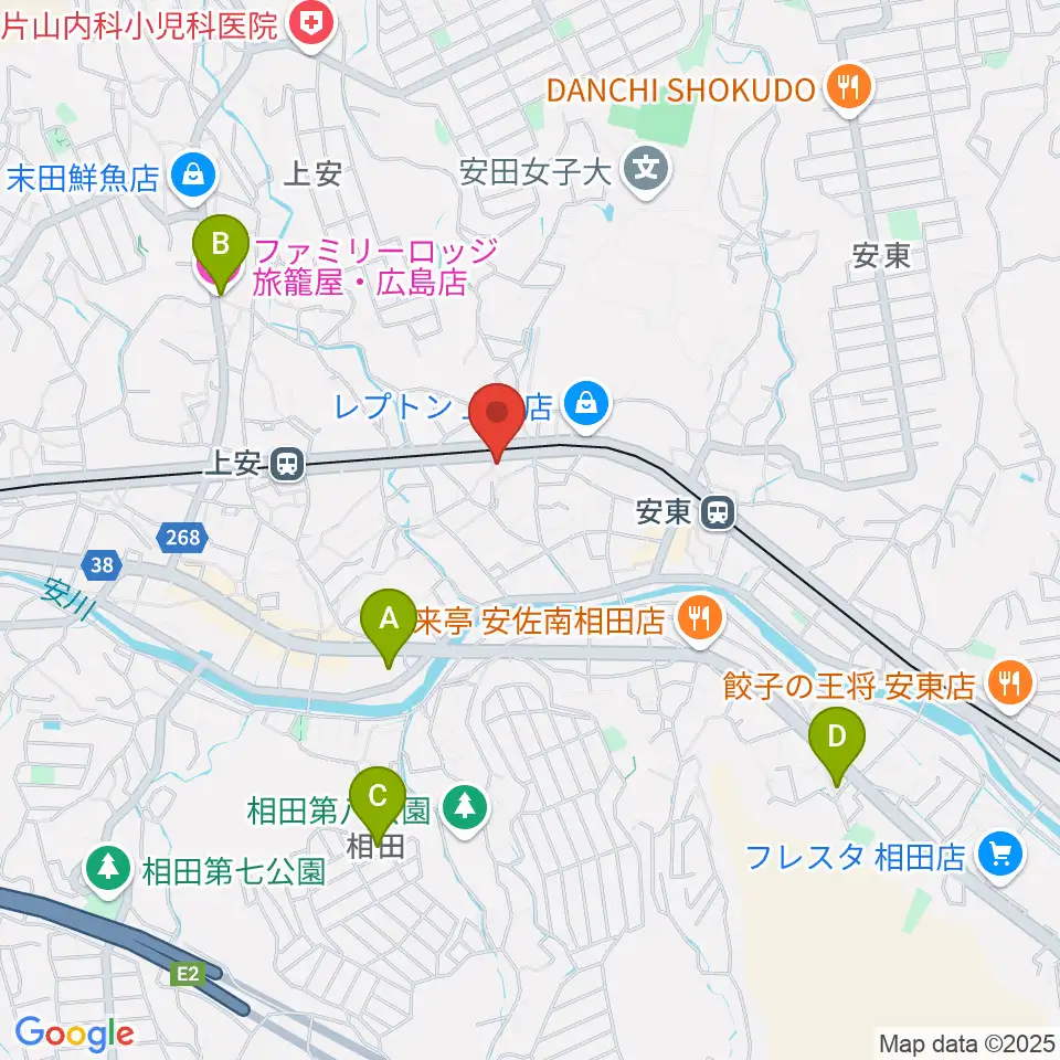 フォレスト楽器広島店周辺のホテル一覧地図