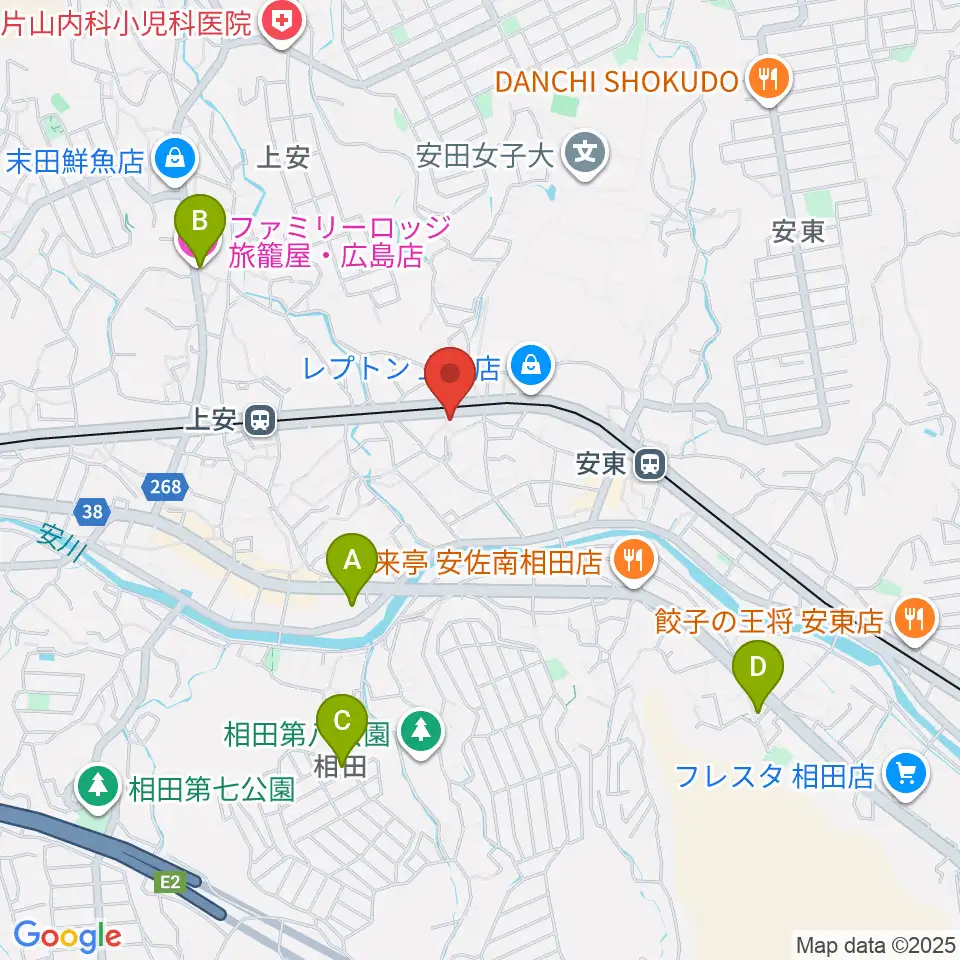 フォレスト楽器広島店周辺のホテル一覧地図
