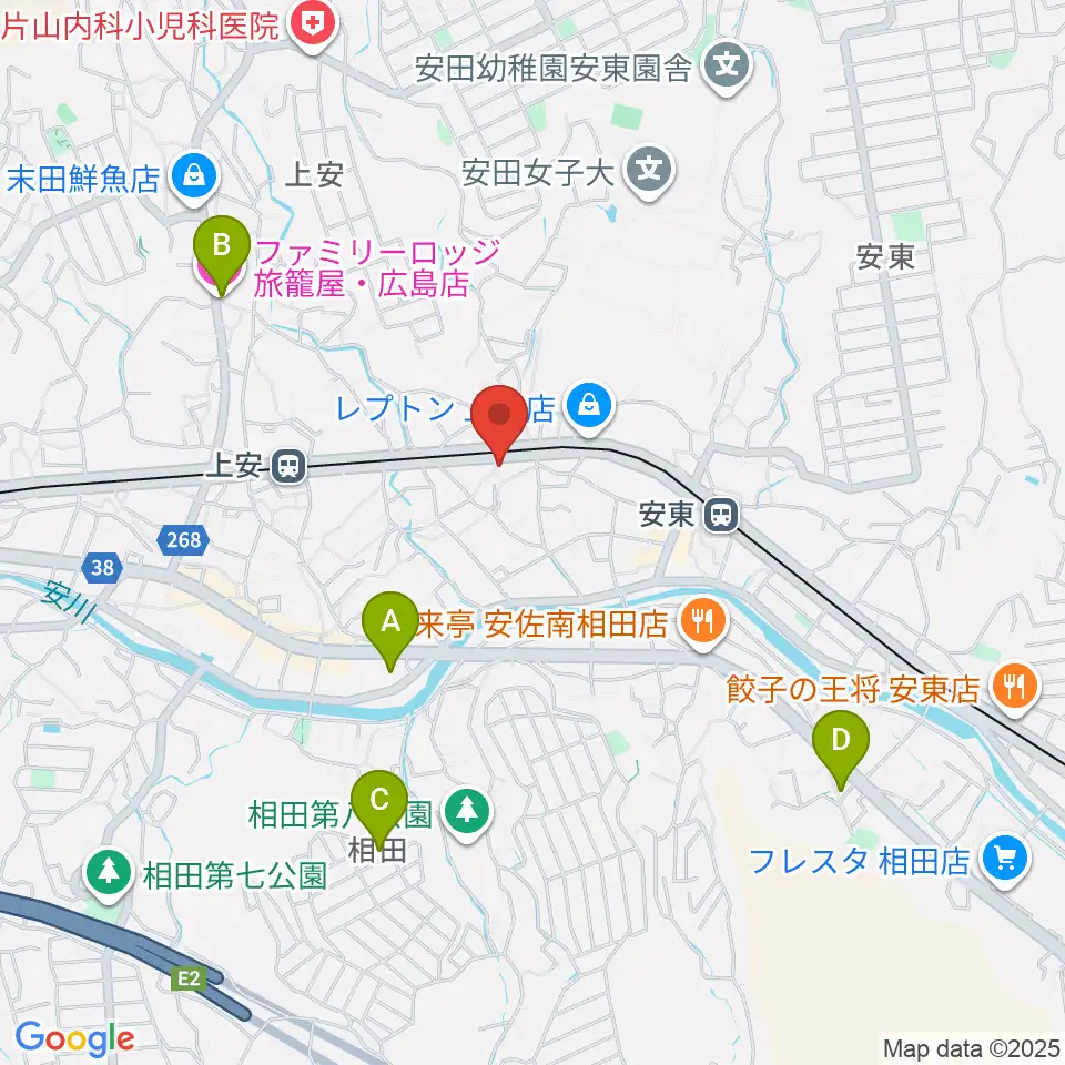 フォレスト楽器広島店周辺のホテル一覧地図