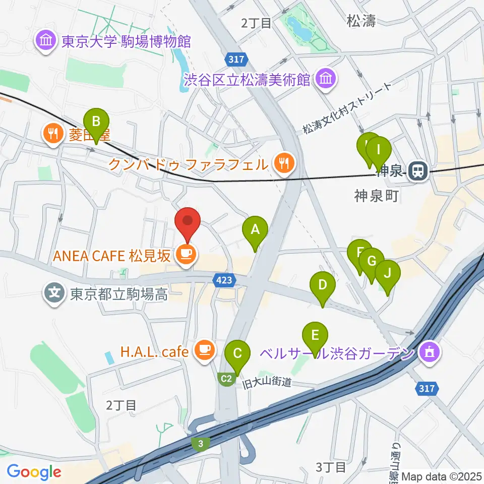 Studio Musicolore(ミュジコロール)周辺のホテル一覧地図
