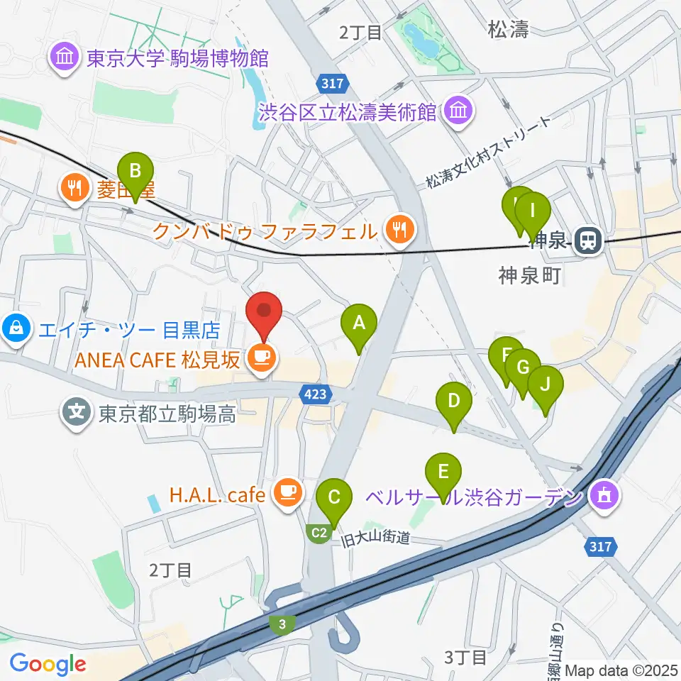 Studio Musicolore(ミュジコロール)周辺のホテル一覧地図