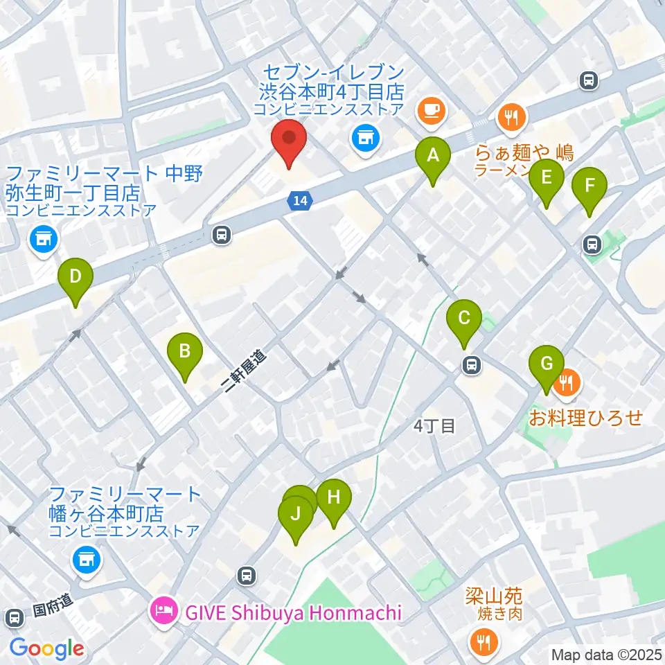 東放学園音響専門学校周辺のホテル一覧地図