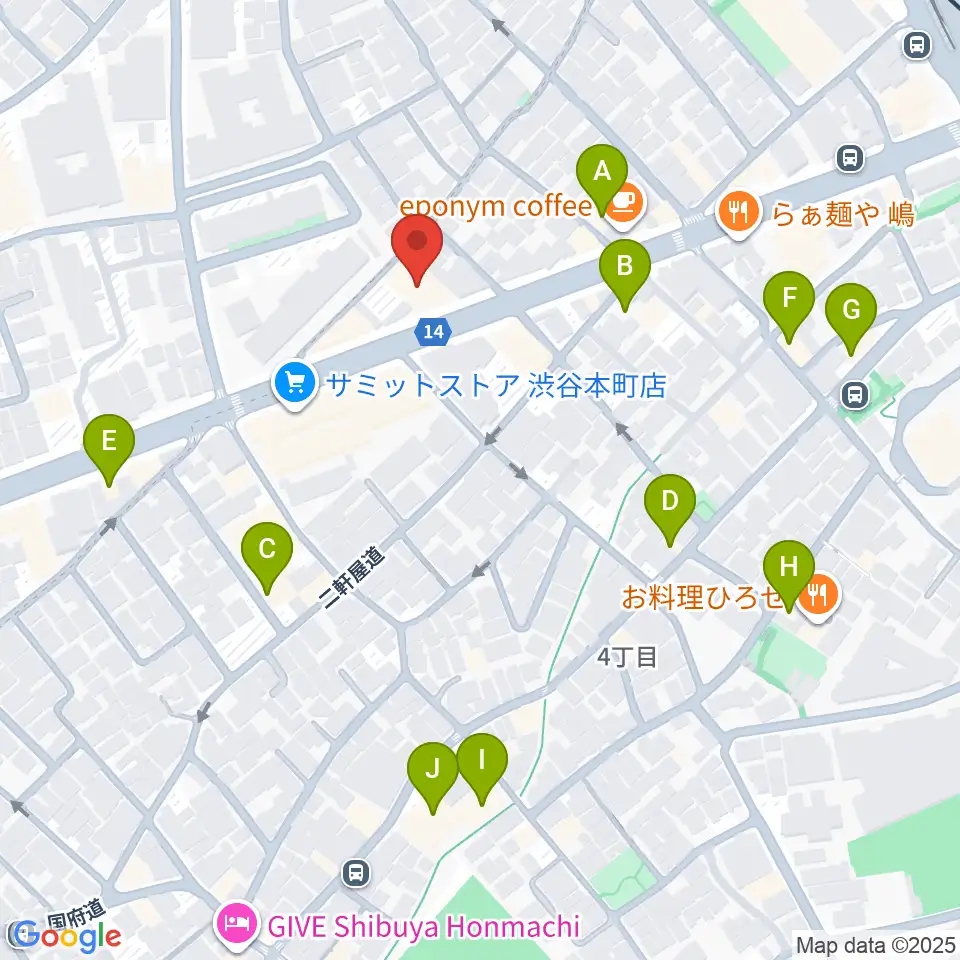 東放学園音響専門学校周辺のホテル一覧地図