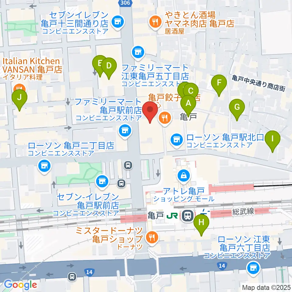 島村楽器 ミュージックサロン亀戸周辺のホテル一覧地図