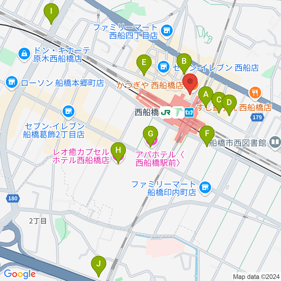 イトウミュージックサロン西船橋周辺のホテル一覧地図