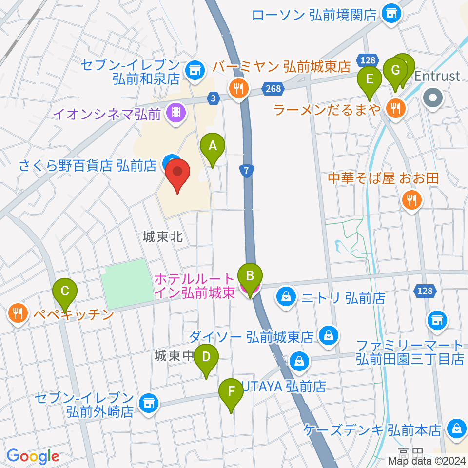 さくらミュージック周辺のホテル一覧地図