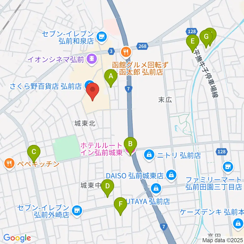 さくらミュージック周辺のホテル一覧地図