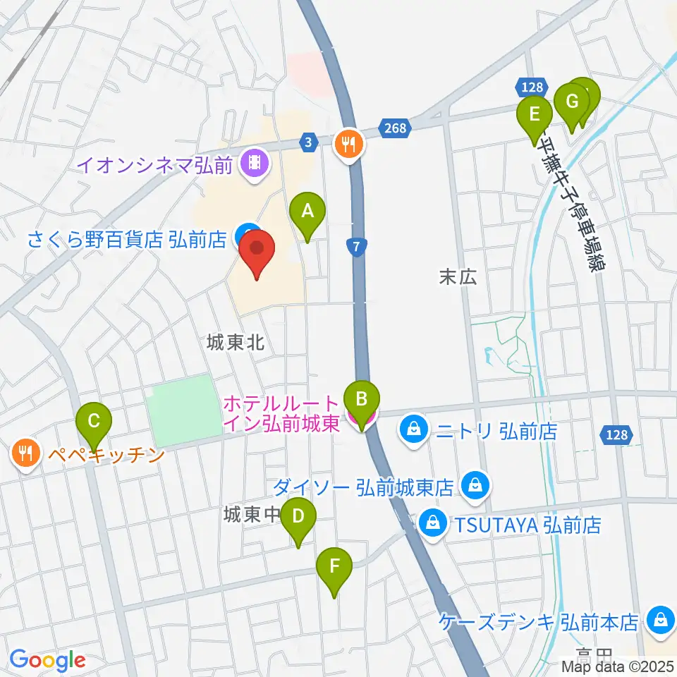 さくらミュージック周辺のホテル一覧地図