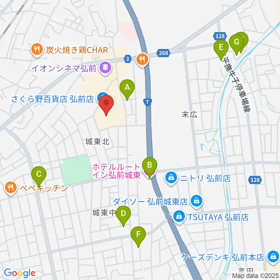 さくらミュージック周辺のホテル一覧地図