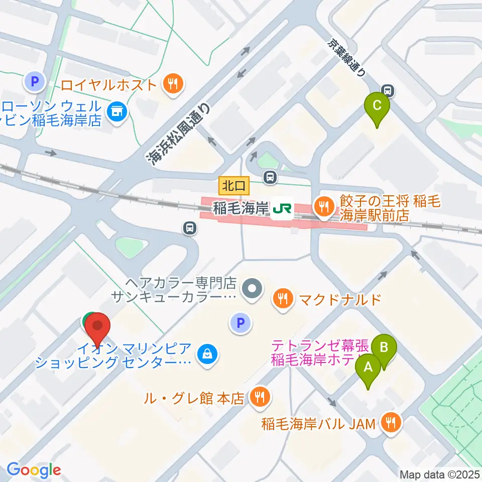 島村楽器 ミュージックサロン稲毛海岸周辺のホテル一覧地図