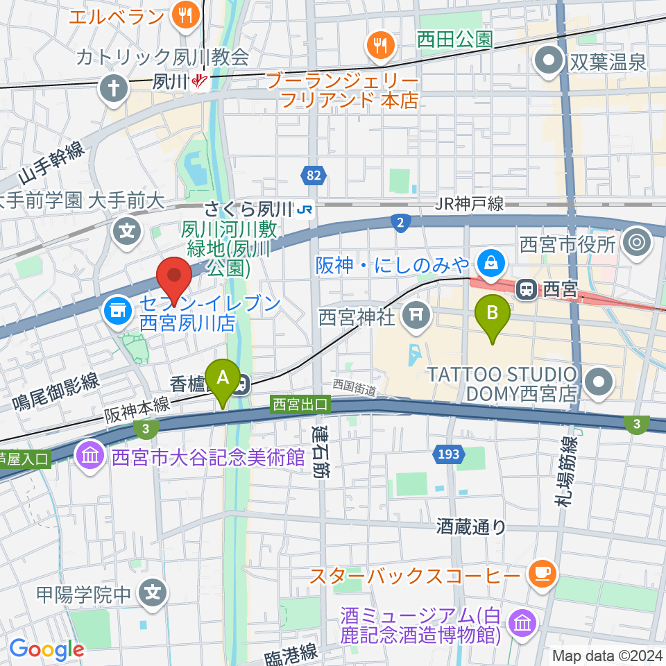 高木ピアノサービス周辺のホテル一覧地図