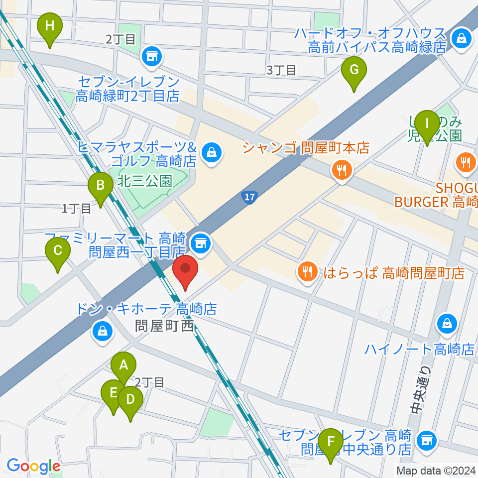 スタインウェイセンター高崎周辺のホテル一覧地図