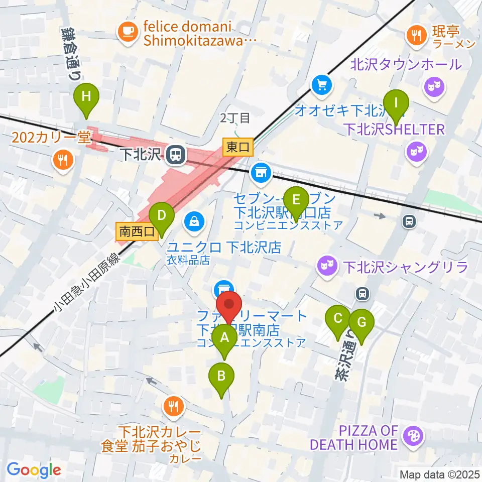 下北沢BREATH周辺のホテル一覧地図