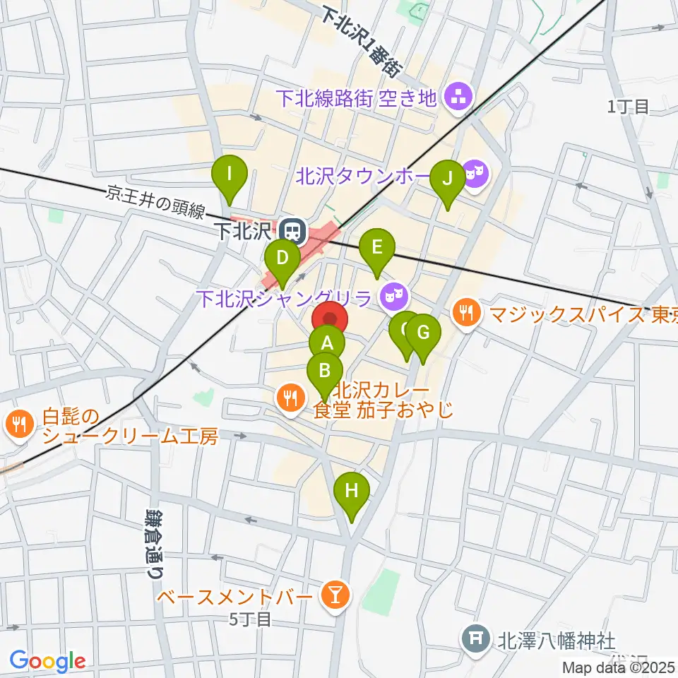 下北沢BREATH周辺のホテル一覧地図