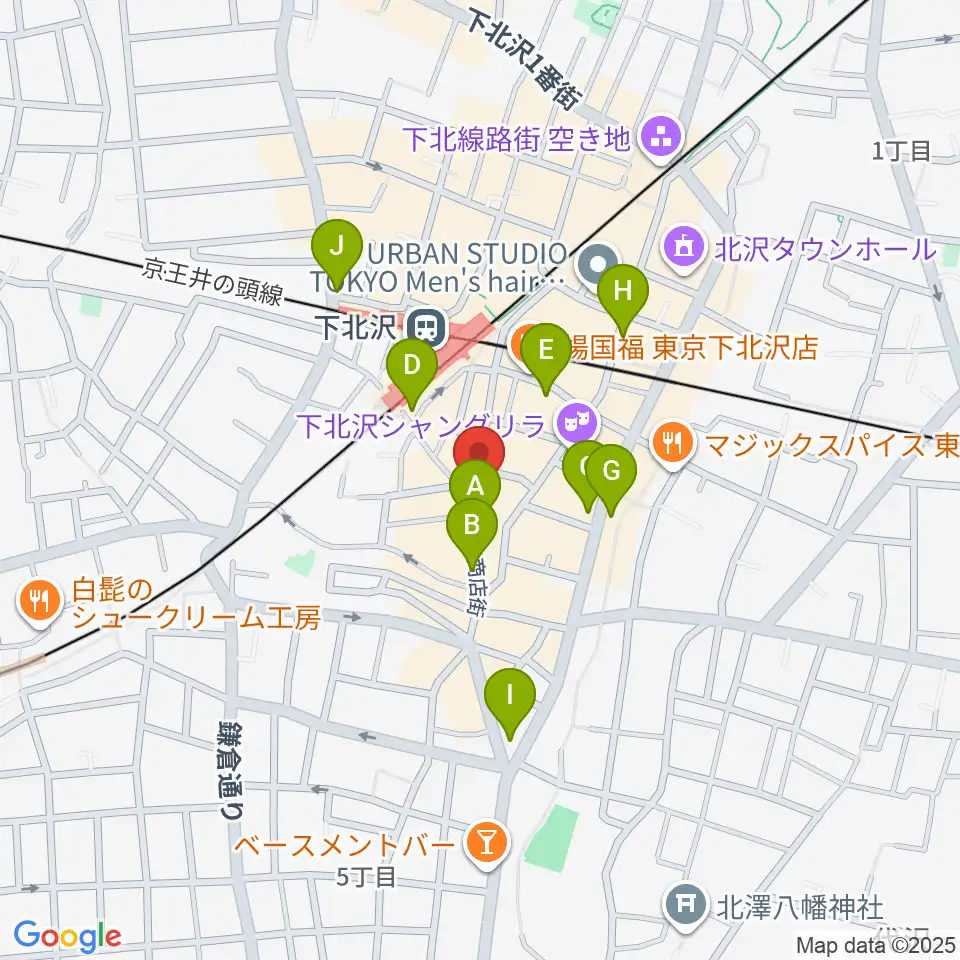 下北沢BREATH周辺のホテル一覧地図
