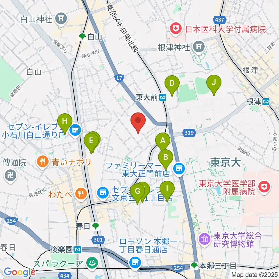 吉田真紀音楽教室周辺のホテル一覧地図