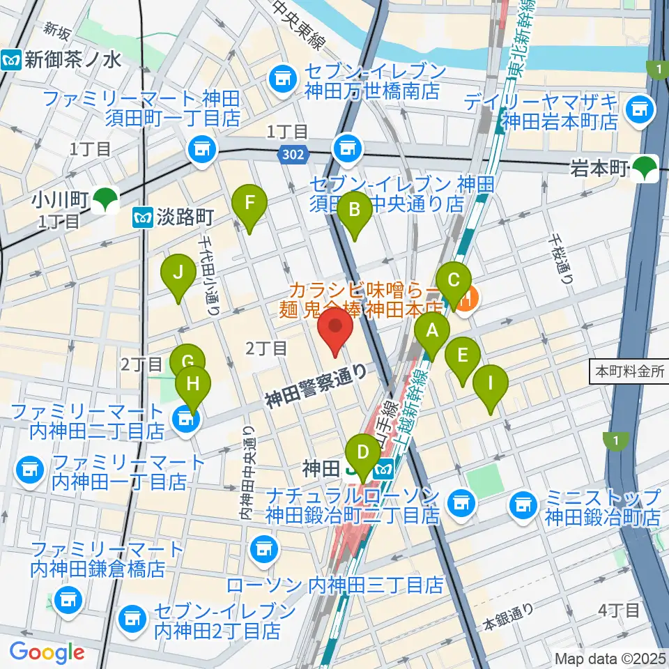 神田商会周辺のホテル一覧地図