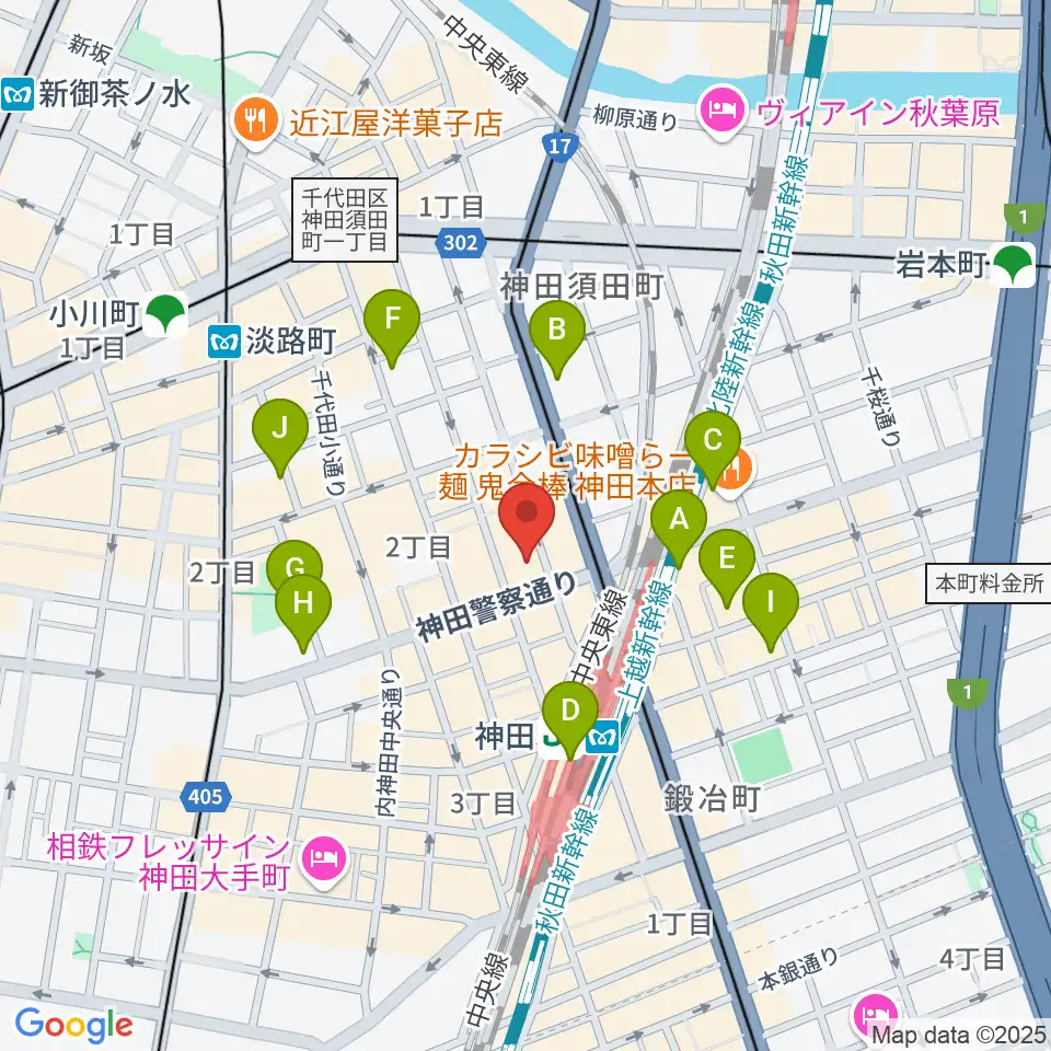 神田商会周辺のホテル一覧地図