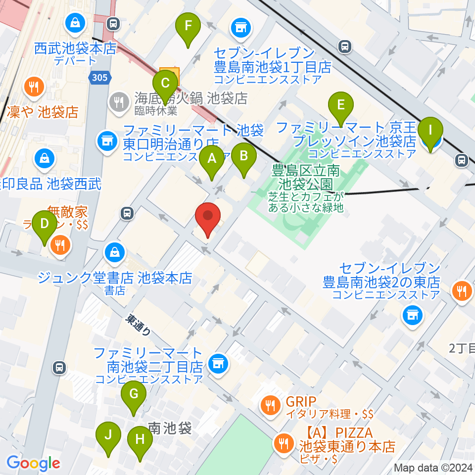 ミヤザワフルート アトリエ東京周辺のホテル一覧地図