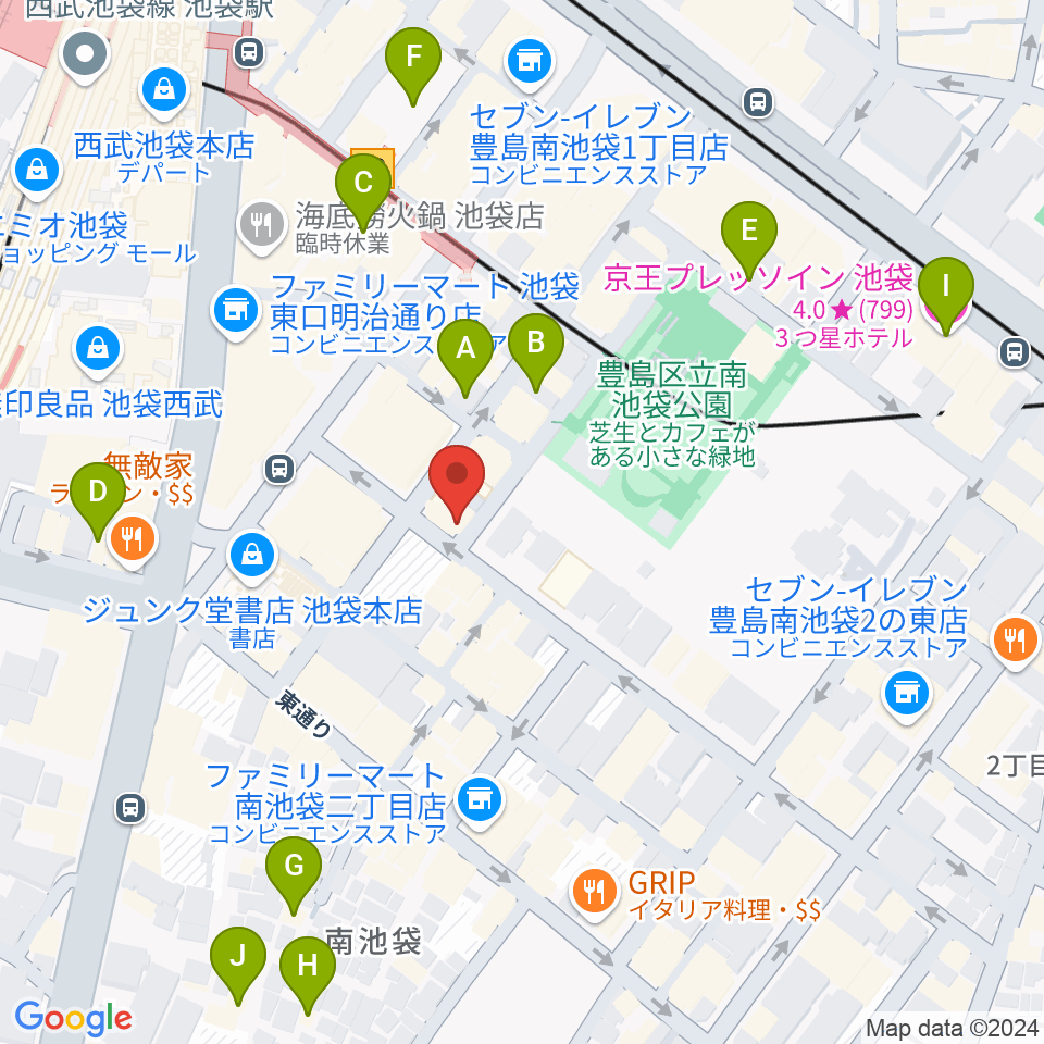 ミヤザワフルート アトリエ東京周辺のホテル一覧地図