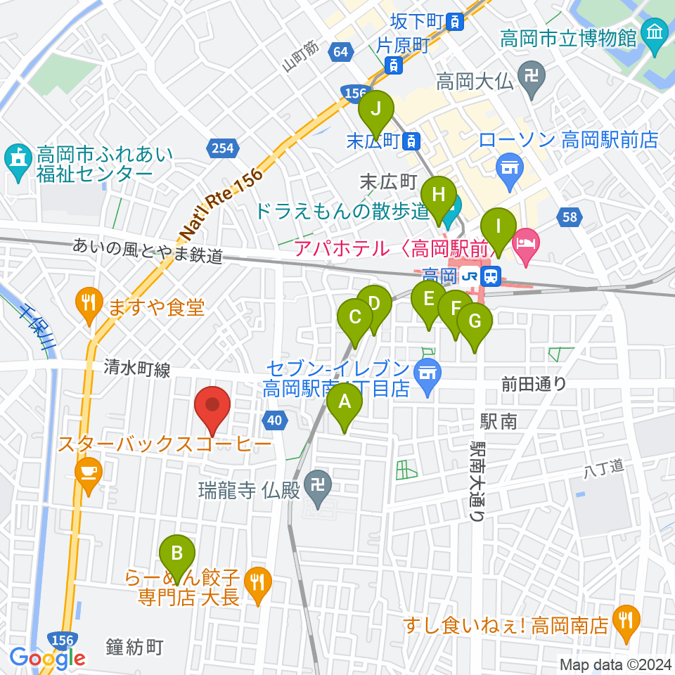 ウィンズラボ 貸しスタジオ・Jクラブ周辺のホテル一覧地図