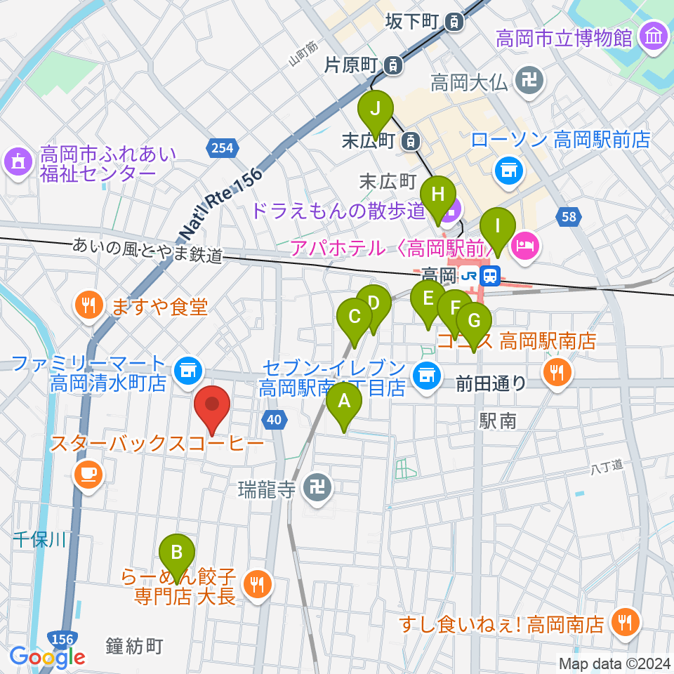 ウィンズラボ 貸しスタジオ・Jクラブ周辺のホテル一覧地図