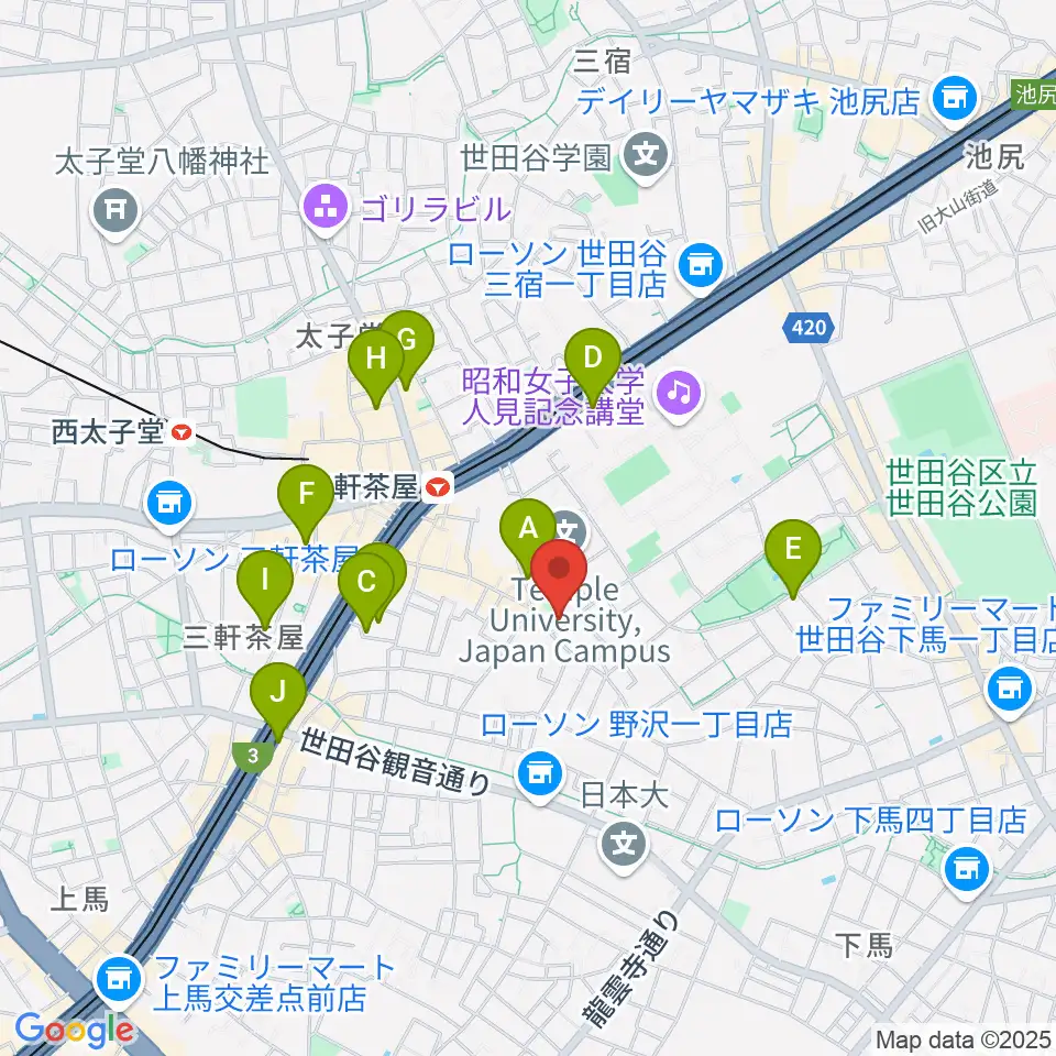 ピアノプラス周辺のホテル一覧地図