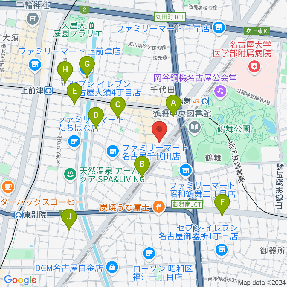 管楽器リペア「松田工房」周辺のホテル一覧地図