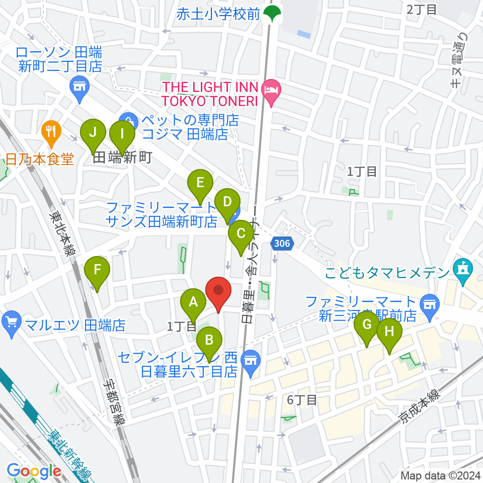 ナイトオカリナ周辺のホテル一覧地図