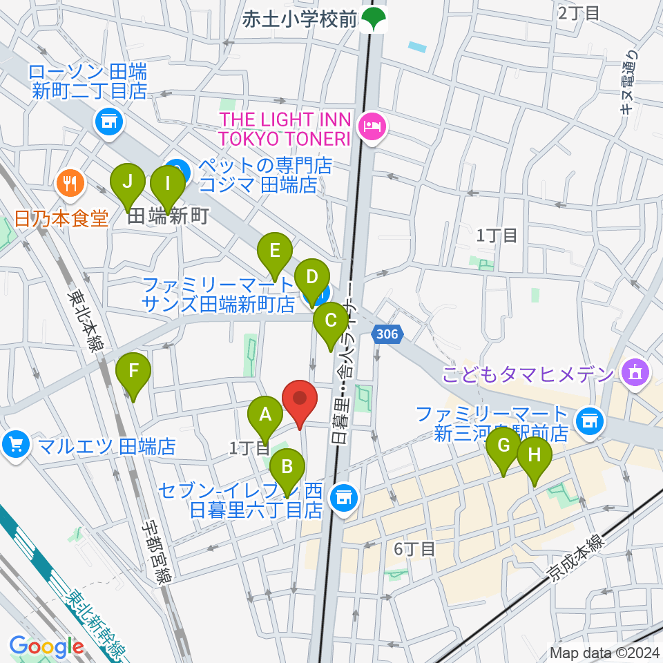 ナイトオカリナ周辺のホテル一覧地図