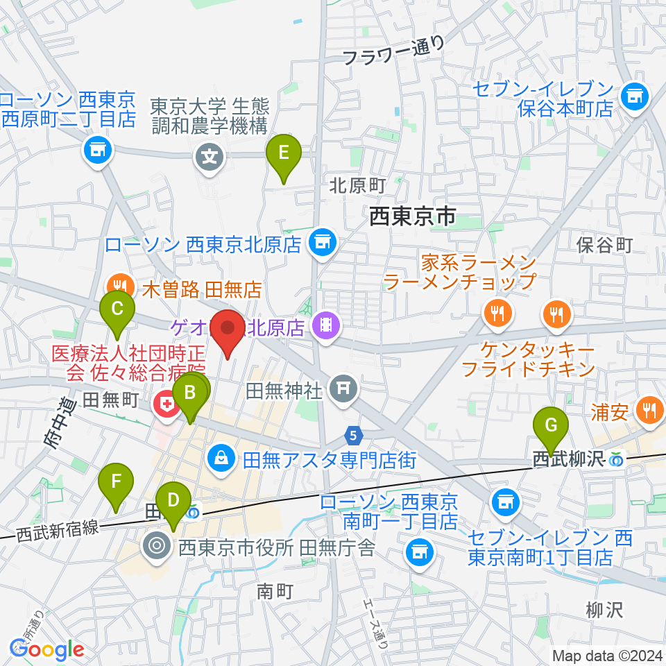 DCAKミュージックスクール周辺のホテル一覧地図