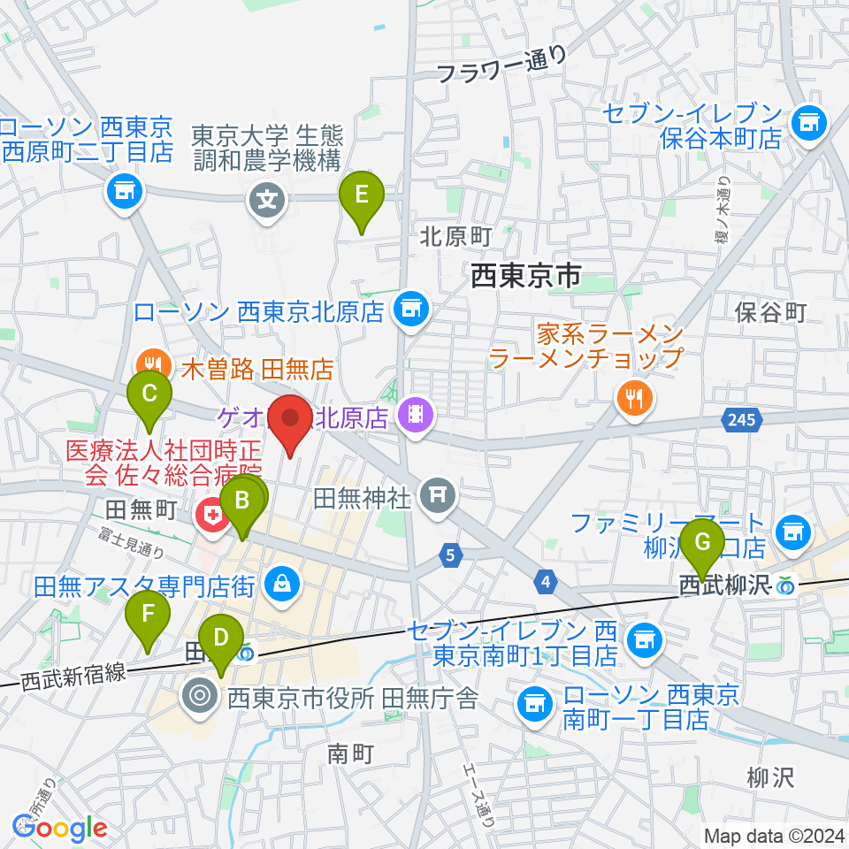 DCAKミュージックスクール周辺のホテル一覧地図