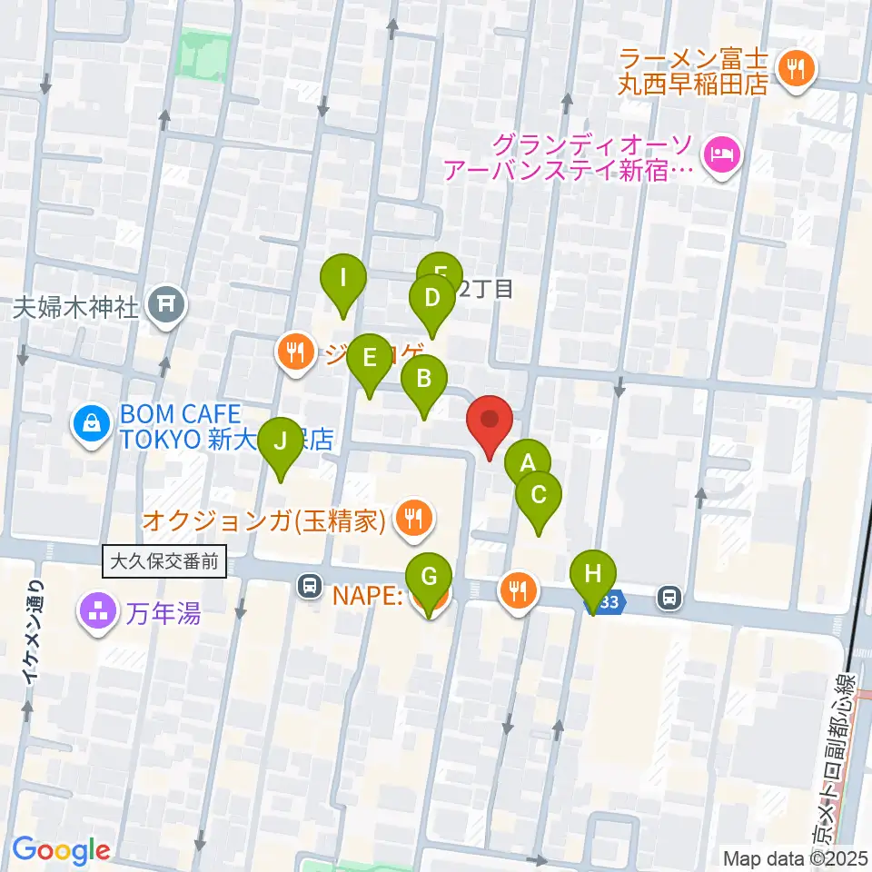 グローバル管楽器技術学院周辺のホテル一覧地図
