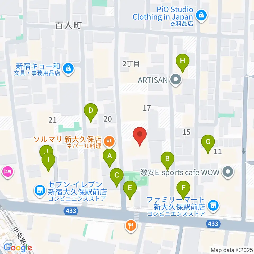 株式会社グローバル周辺のホテル一覧地図
