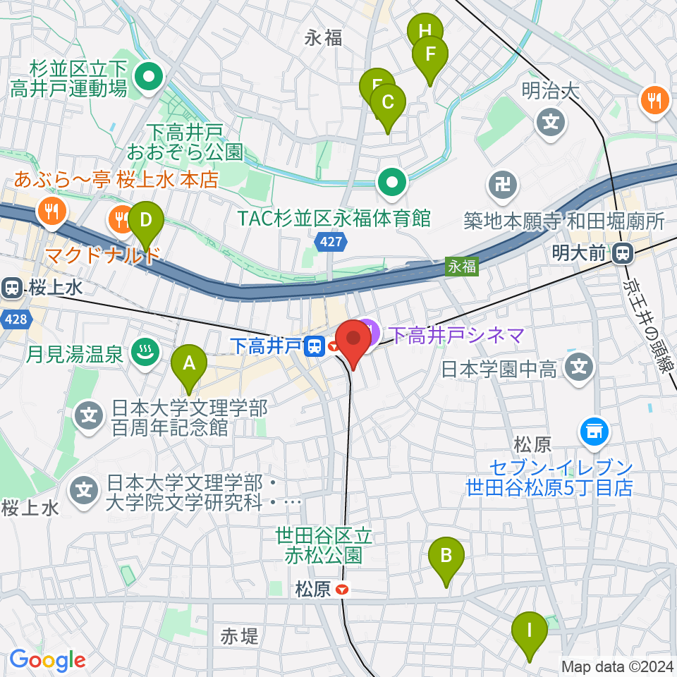 ミュージックスクール ムジカーサ周辺のホテル一覧地図