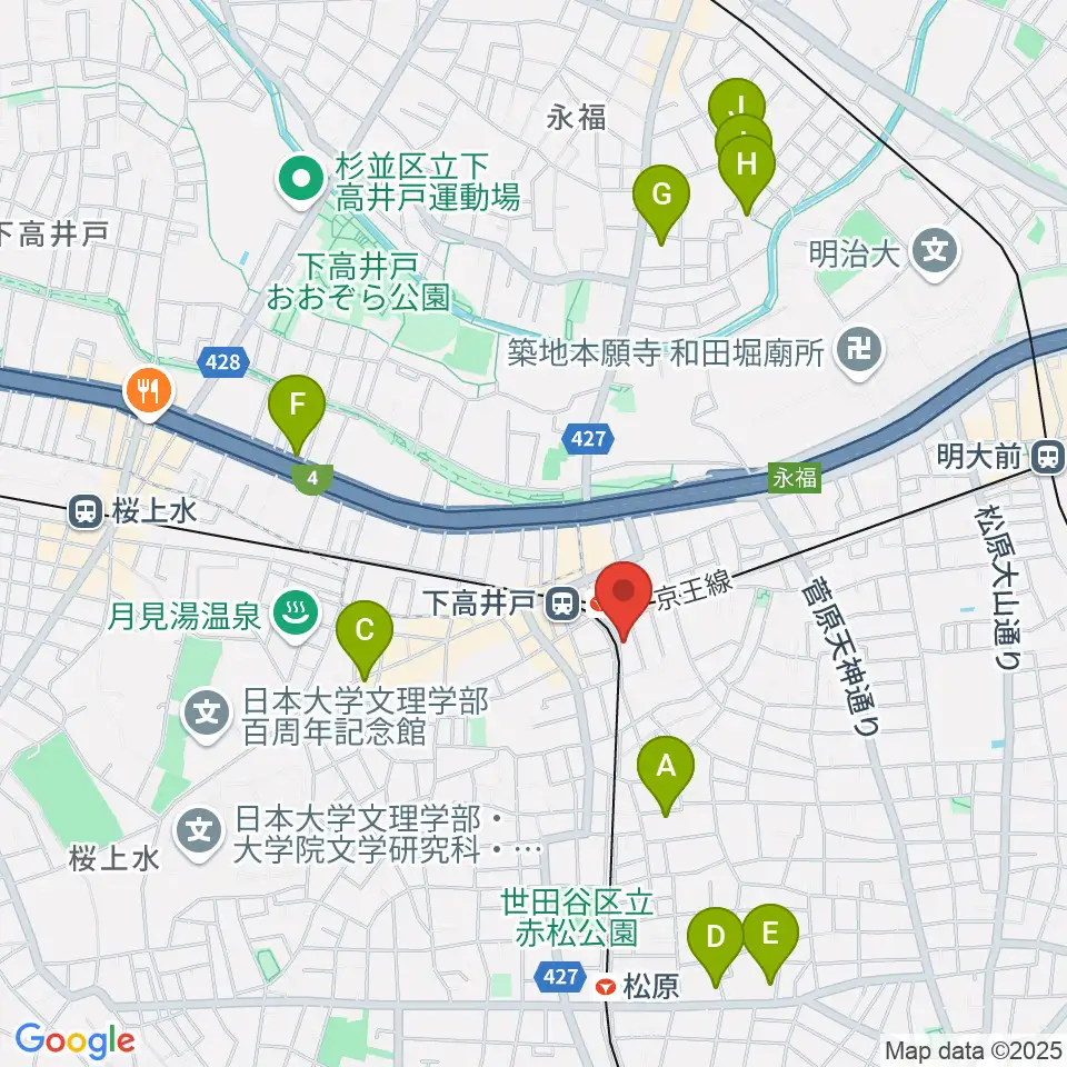 ミュージックスクール ムジカーサ周辺のホテル一覧地図