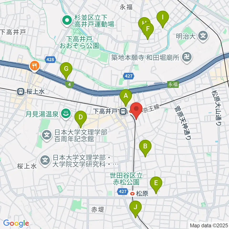 ミュージックスクール ムジカーサ周辺のホテル一覧地図