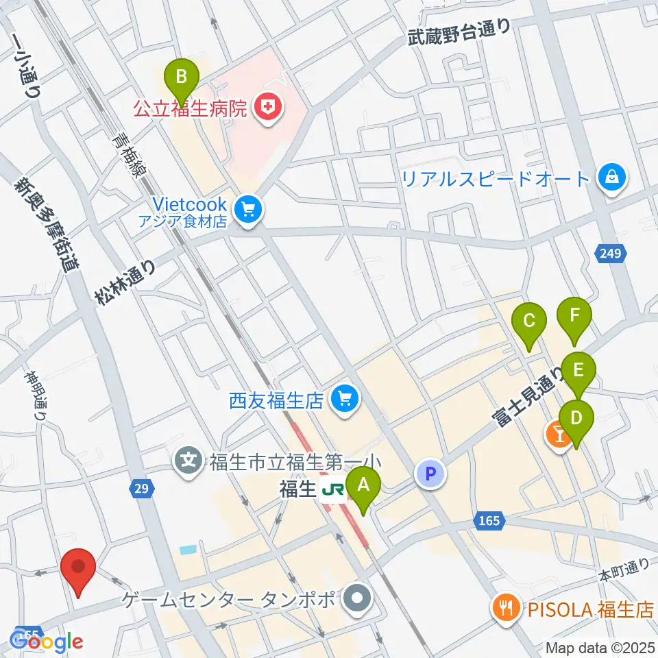 ギター工房アナグマ周辺のホテル一覧地図