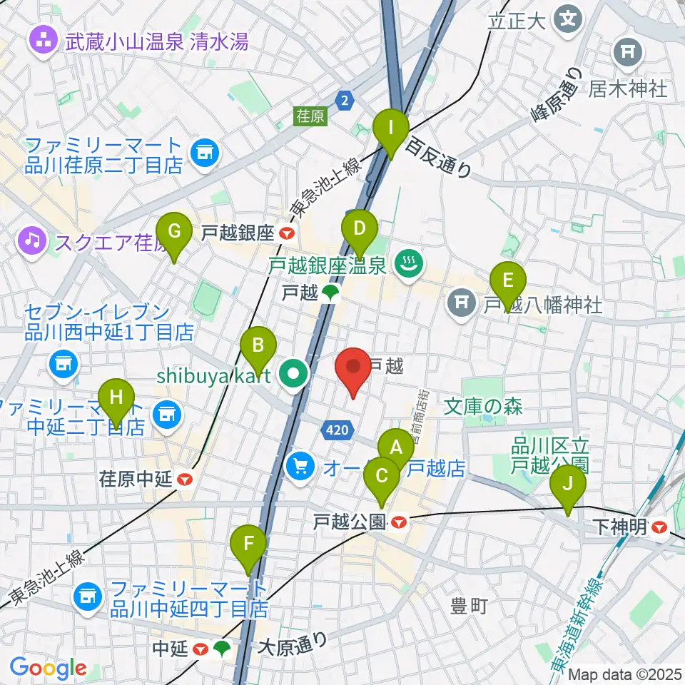 スズキ・メソード トゥインクル音楽院周辺のホテル一覧地図
