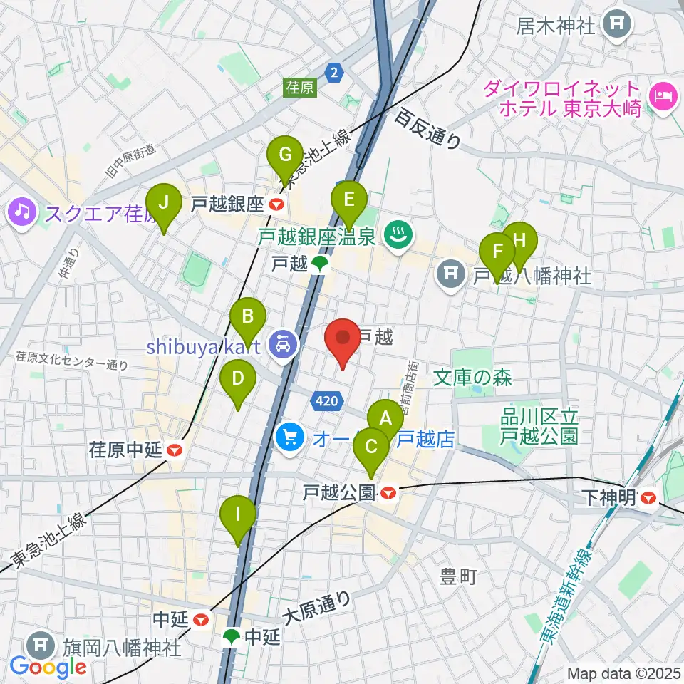 スズキ・メソード トゥインクル音楽院周辺のホテル一覧地図