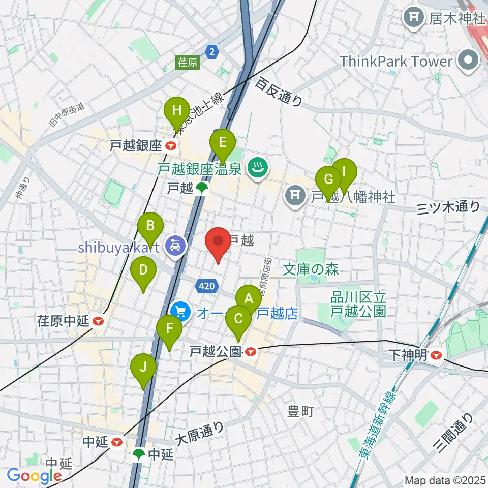 スズキ・メソード トゥインクル音楽院周辺のホテル一覧地図