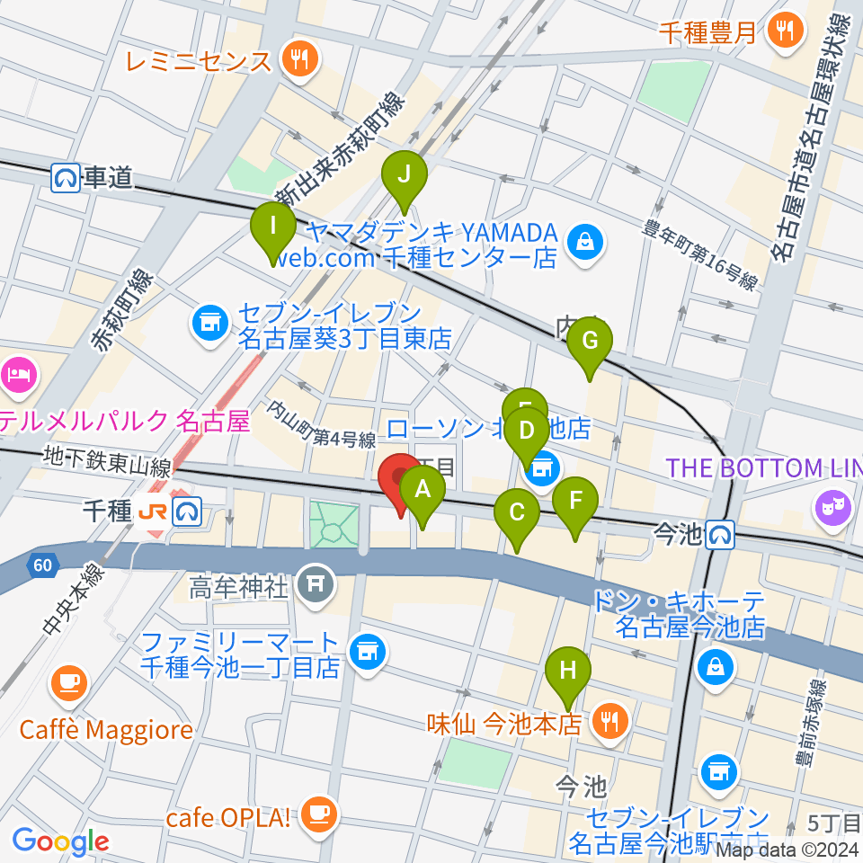 メヌエットヴァイオリン教室周辺のホテル一覧地図