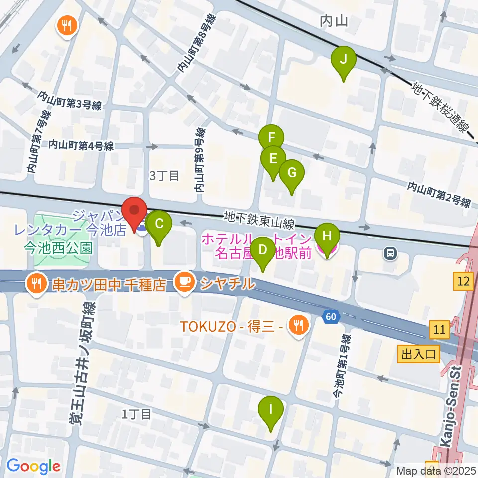 メヌエットヴァイオリン教室周辺のホテル一覧地図