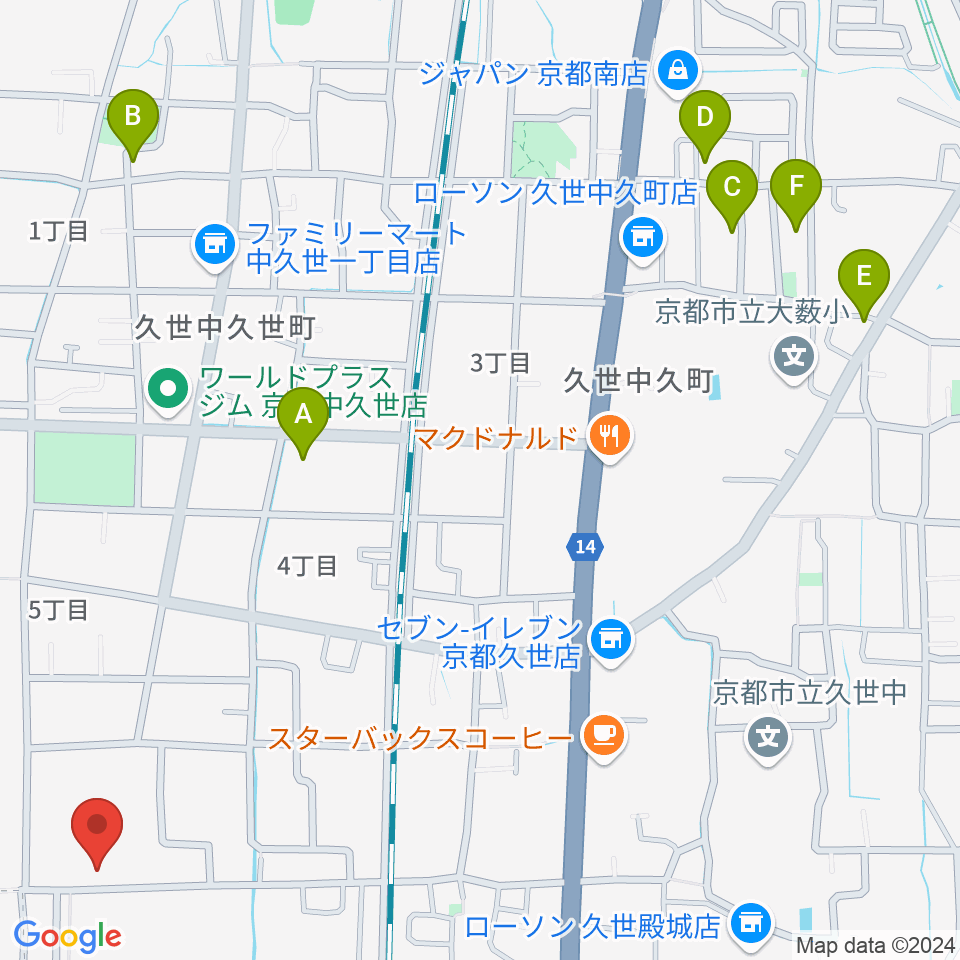 占部弦楽器製作所周辺のホテル一覧地図