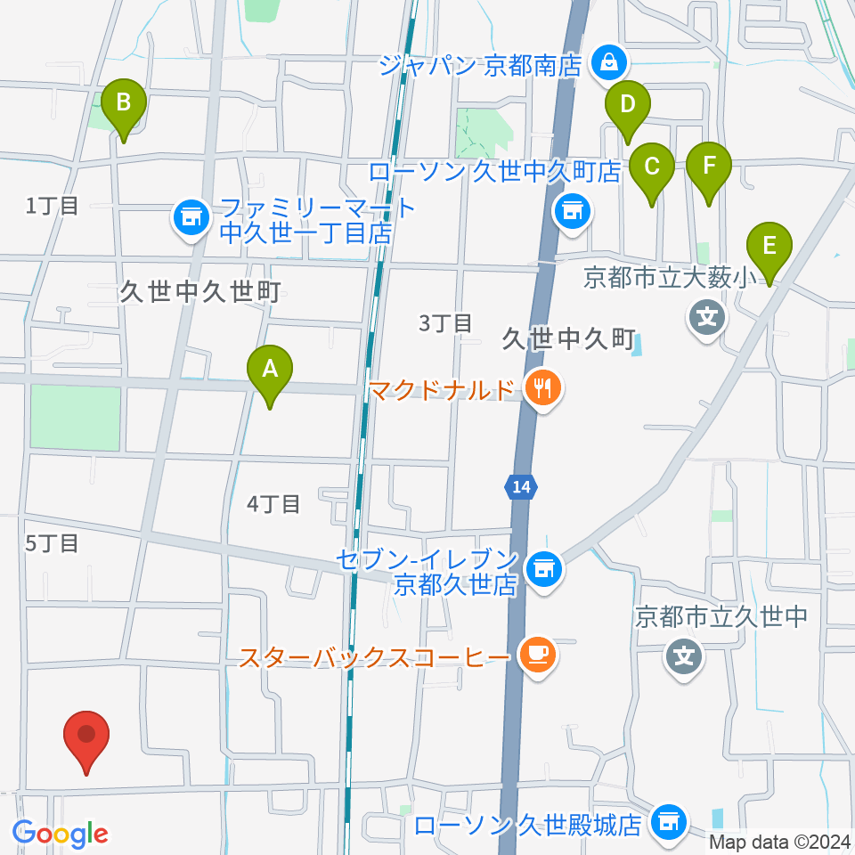 占部弦楽器製作所周辺のホテル一覧地図