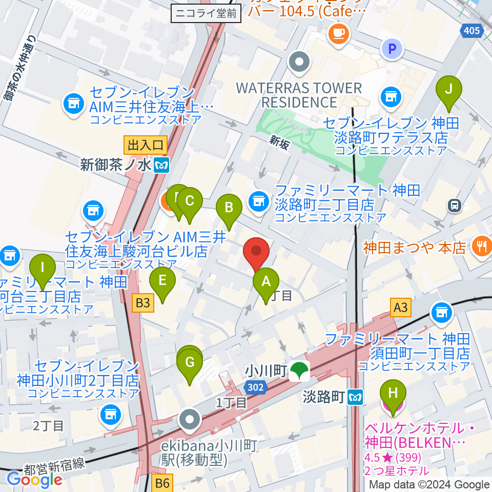 コチャバンバ東京店周辺のホテル一覧地図