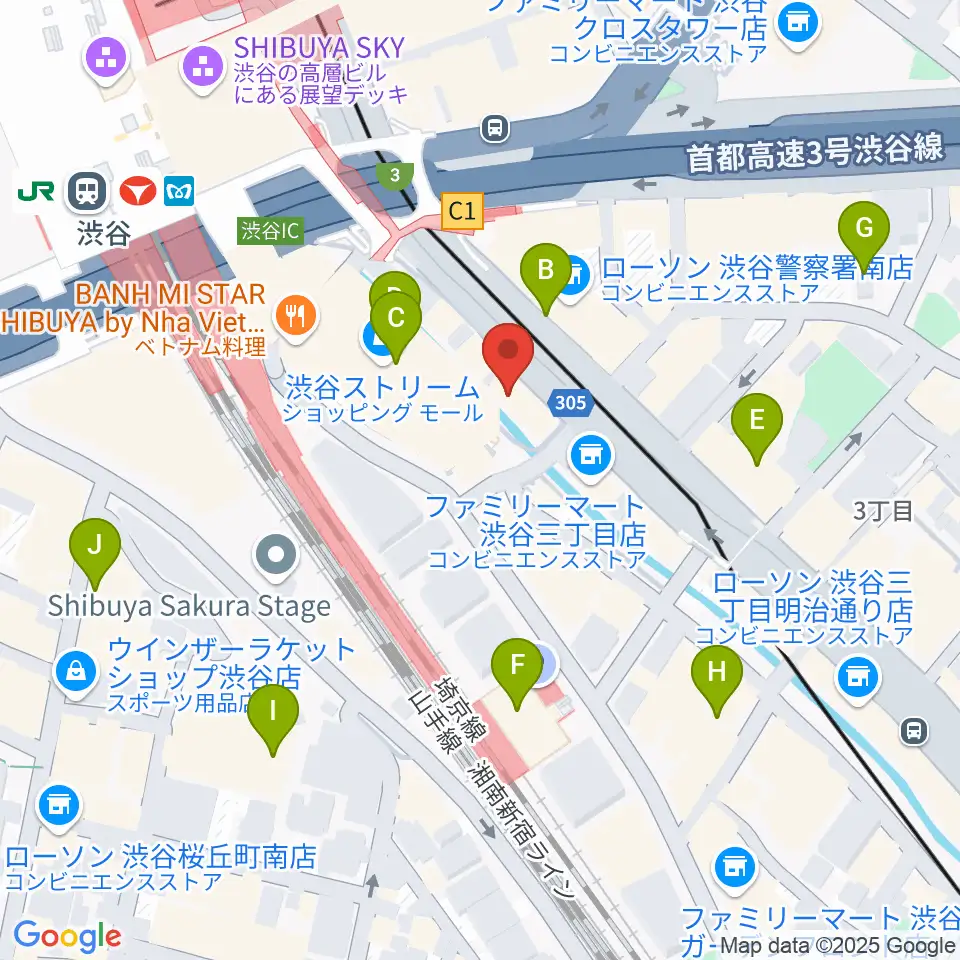 イケベリユースギターズ周辺のホテル一覧地図
