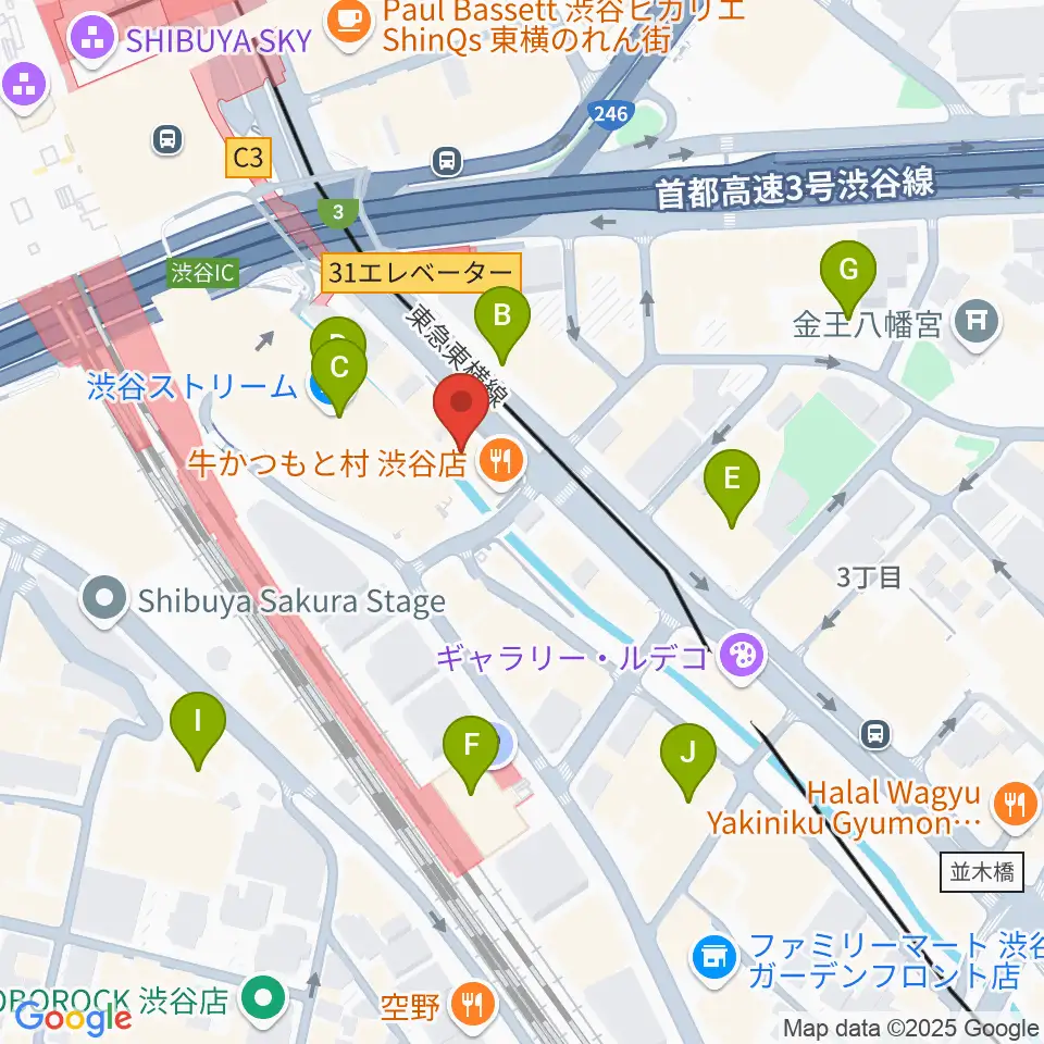 イケベリユースギターズ周辺のホテル一覧地図