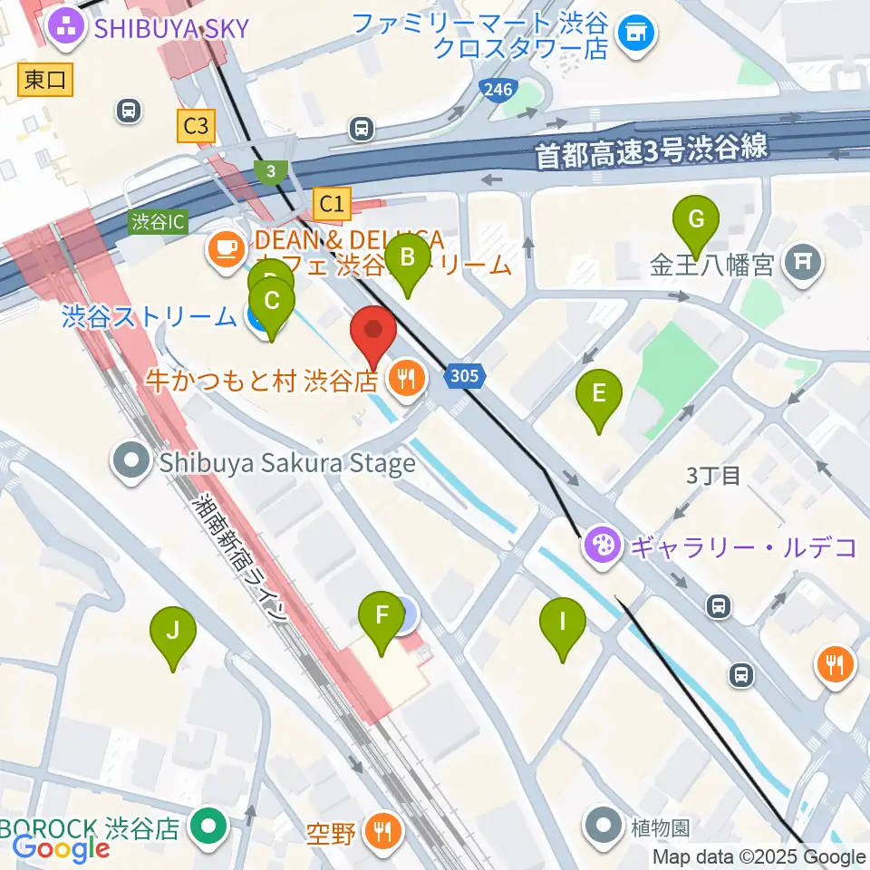 イケベリユースギターズ周辺のホテル一覧地図